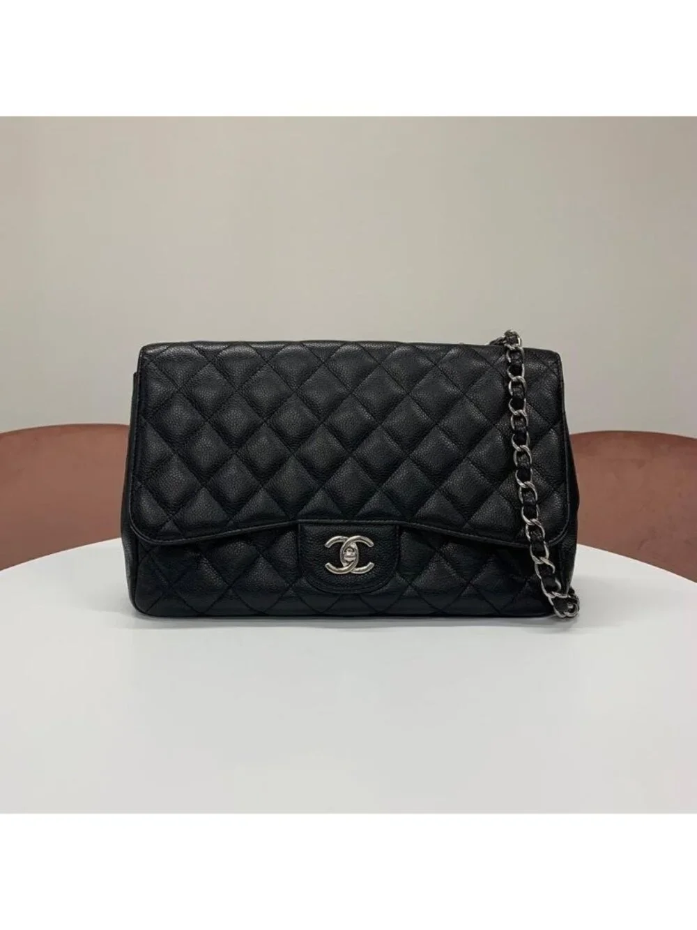 Chanel Quilted 30 Turnlock CC Logo Chain Shoulder Bag